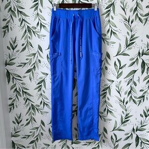 Med Couture Touch 6 Pocket Cargo Scrub Pants. Blue. XS.